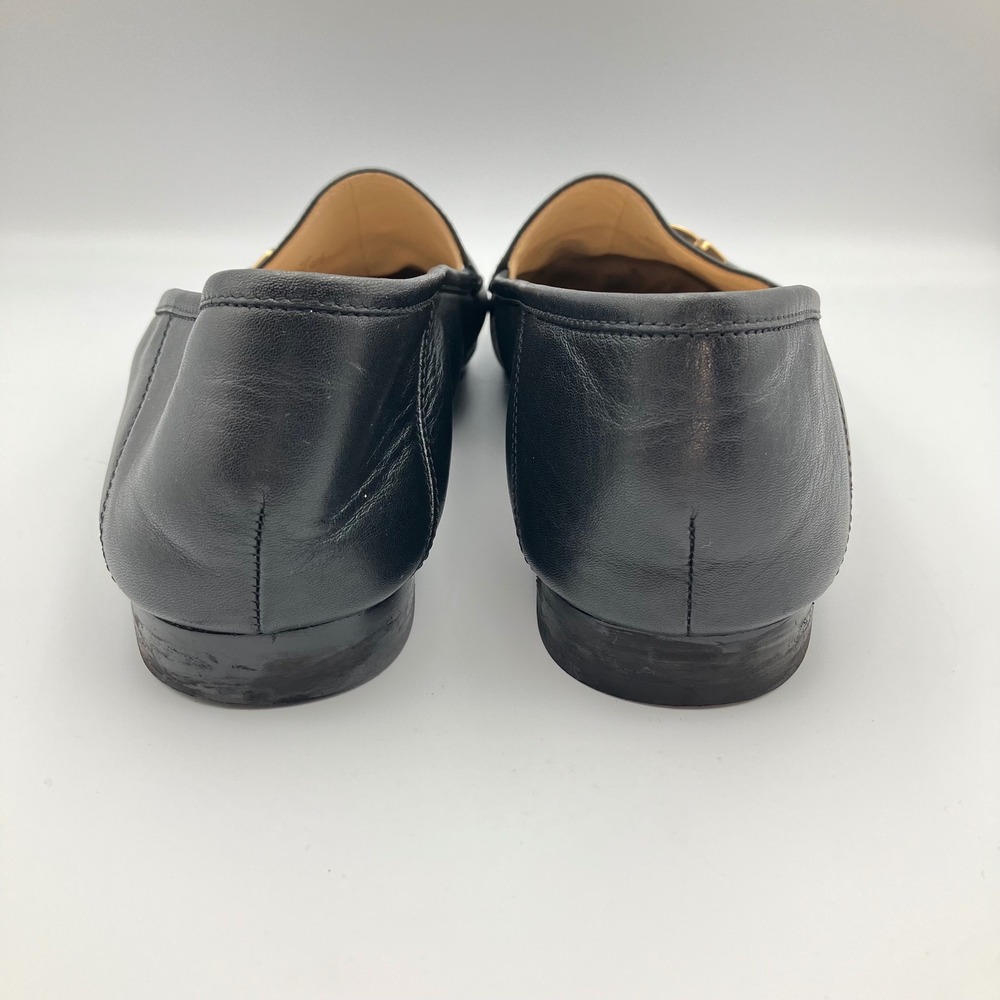 Sam Edelman Loraine Bit Loafer Black Leather Gold Hardware Women Size 10 - Picture 5 of 12